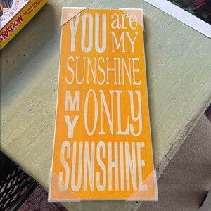 Orange 'You Are My Sunshine' Wall Art